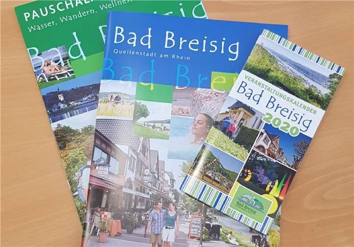 Der 56 Seiten starke Hauptkatalog 2020 stellt zunächst mit einem Imageteil und einem Gastgeber- sowie Gastronomieverzeichnis die Stadt Bad Breisig und Umgebung mit ihren touristischen Angeboten vor. Foto: Tourist-Information Bad Breisig