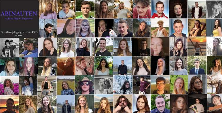 Der Abiturjahrgang 2021 des Erich-Klausener-Gymnasiums Adenau. Fotos: privat