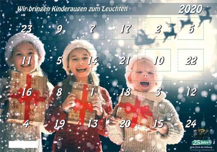 Der Adventwskalender 2020 der VOR-TOUR der Hoffnung. Foto: Verein VOR-TOUR der Hoffnung e.V.