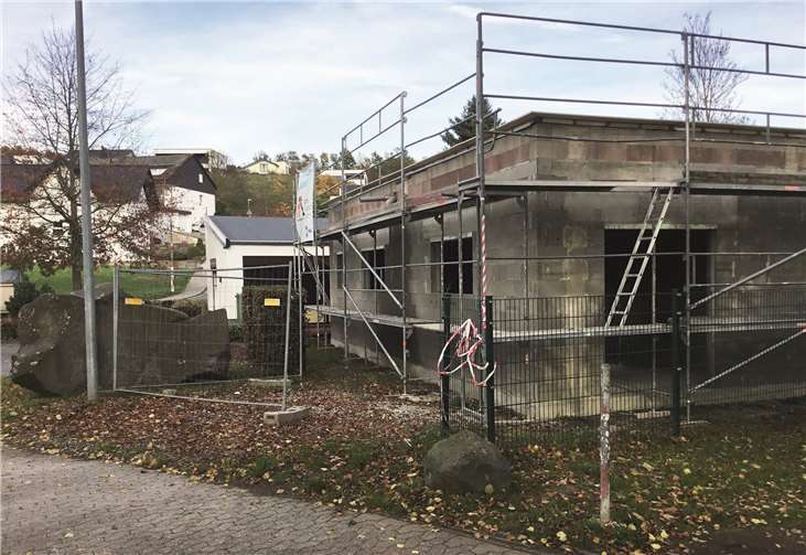 Der Anbau des Thürer Kindergartens macht enorme Fortschritte.Foto: FRE