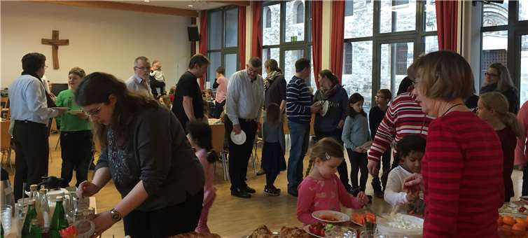 Der Andrang am Buffet war groß. Privat