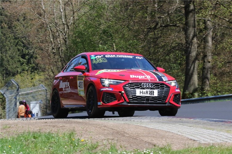 Der Audi S3 vom Team Dupré Motorsport auf der Nordschleife.
