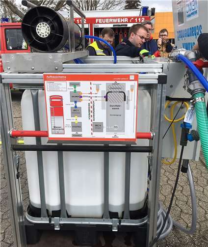 Der Aufbau der Desinfektionsschleuse umfasst zahlreiche Komponenten.