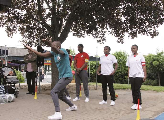 Der Auftritt der Clownschool for Life Mpumalanga.