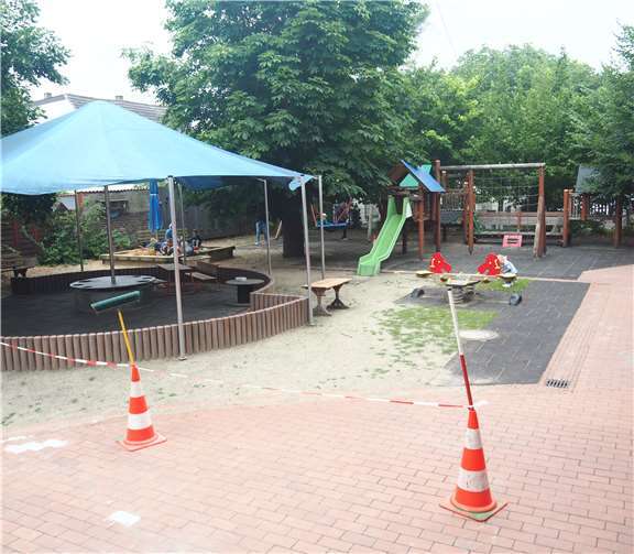 Der Außenbereich ist derzeit in verschiedene Spielzonen unterteilt.Fotos: Stadt Bendorf