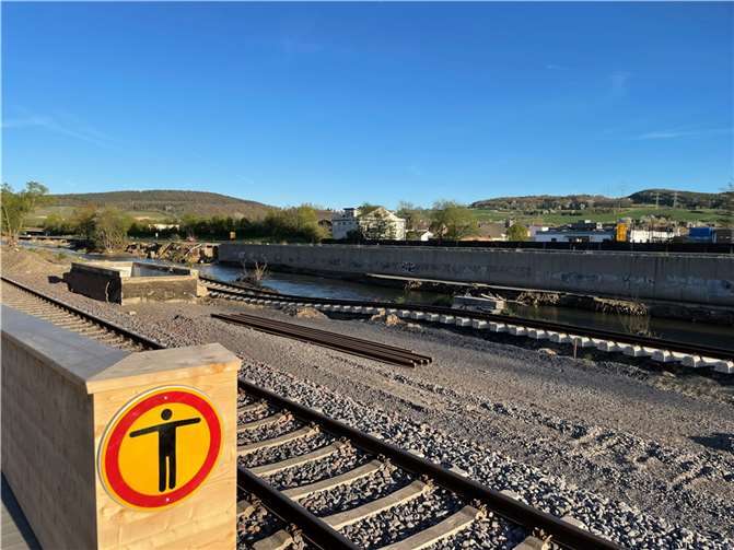 Der Bahnhof in Heimersheim ein Jahr nach der Flut. Foto: ROB