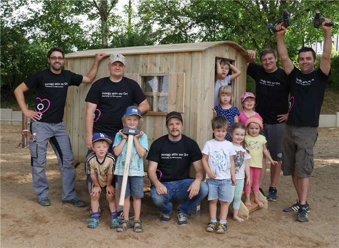 Der Bauwagen wurde von den Kindern auf seine Spieltauglichkeit getestet und für gut befunden. privat