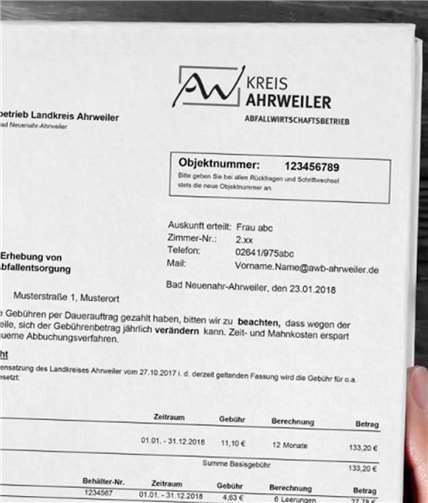 Der Bescheid über die Müllgebühren wird auch per Kurz-Video erklärt. KV Ahrweiler