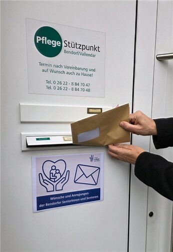 Der Briefkasten befindet sich außen am Gebäude des Pflegestützpunkts in der Entengasse 11.  Foto: privat