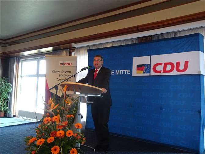 Der CDU-Kreisvorsitzende Horst Gies moderierte den Neujahrsempfang.