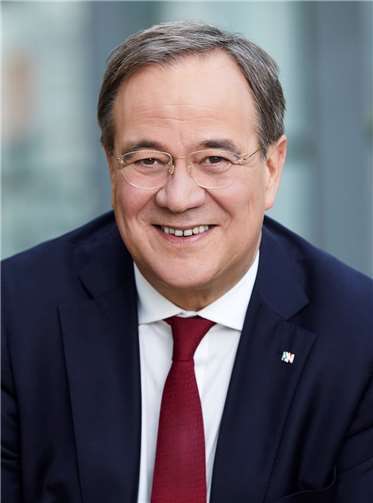 Der CDU-Vorsitzende Armin Laschet war virtuell zu Gast. Foto: Laurence Chaperon
