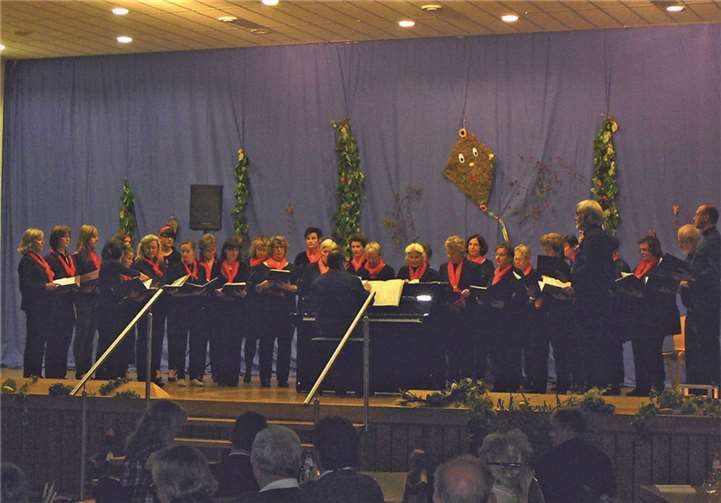 Der Chor begeisterte das Publikum mit seinem breit gefächerten Repertoire.privat