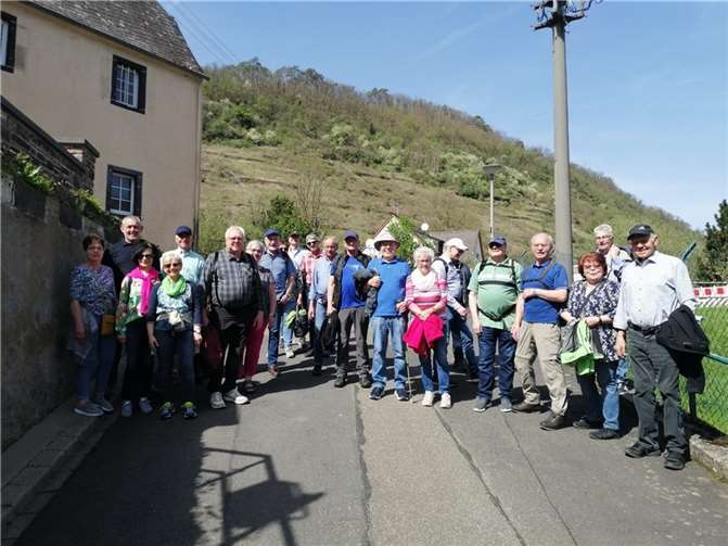 Der Chor bei der traditionellen Frühjahrswanderung.