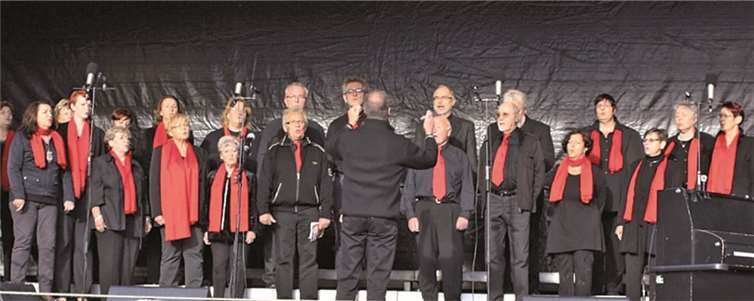 Der Chor bei seinem Auftritt in Hachenburg. Privat