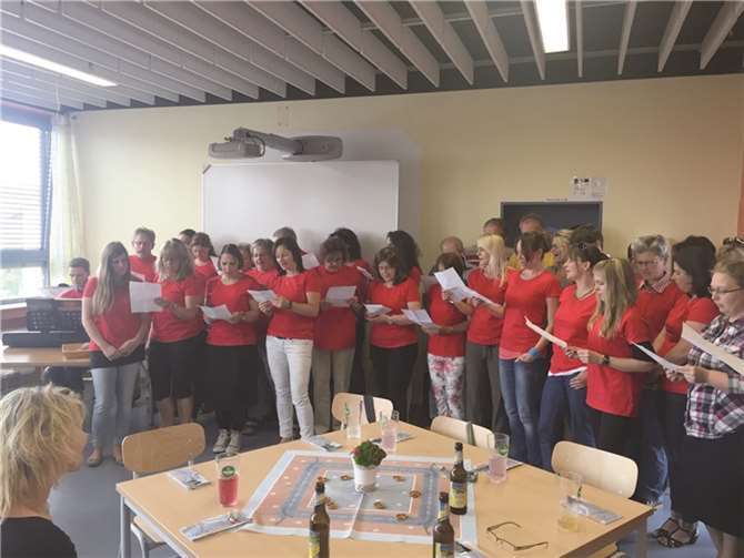 Der Chor hatte beim gemeinsamen Musizieren viel Spaß.