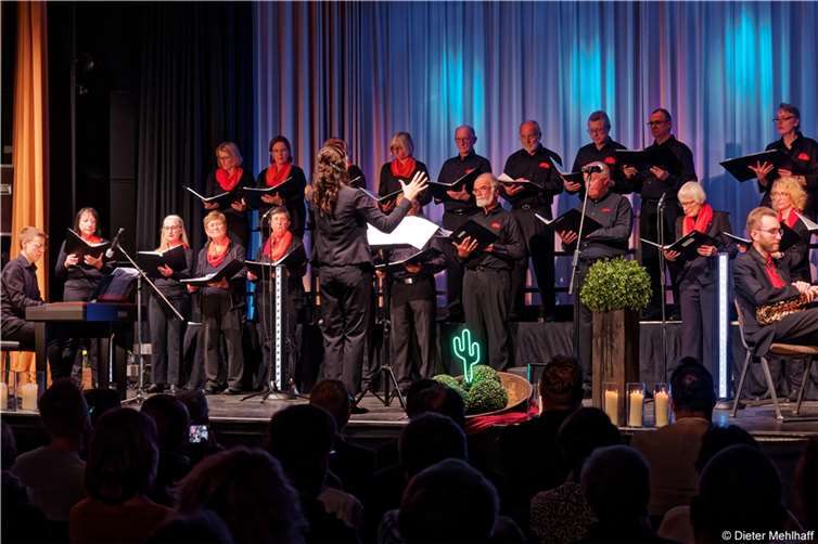 Der Chor mit dem „kleinen grünen Kaktus“. Fotos: Dieter Mehlhaff