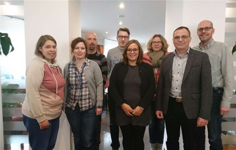 Der DJG-Landesvorstand traf sich zur Neujahrstagung in Mayen: (v. l.) Sandra Jungnickel, dbb-Jugend Rheinland-Pfalz, Nina Esch, DJG-Bezirk Trier, Sven Deppe, FB Wachtmeister, Christian Esch, stellvertretender Landesvorsitzender, Julia Konrad, stellvertretende Landesvorsitzende, Liane Jung, stellvertretende Landesvorsitzende, Rolf Spurzem, Landesvorsitzender und Michael Fries, DJG-Bezirk Koblenz. privat