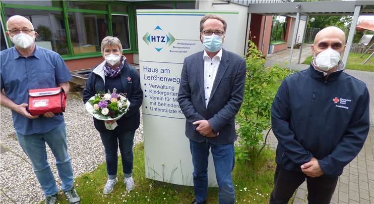 Der DRK-Kreisverband betreut freiwillige Corona-Schnelltest in vier Kitas des Heilpädagogisch-Therapeutischen Zentrums. Foto: DRK Kreisverband Neuwied/Angela Göbler