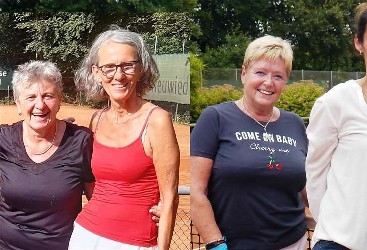 Der Damen 50 SG Flammersfeld/Steimel gelang Meisterschaft und Aufstieg in die A-Klasse: (v.l.n.r.) Ulrike Vopel TC RW Flammersfeld, sowie Dorothea Kiry, Adelheid Krämer, Natanja Neitzert und Mannschaftsführerin Rita Wildermann vom TC Steimel. Das Steimeler Team vervollständigte Isolde Lux, die gegen SG Hattert im Einsatz war. Foto: Dietrich Rockenfeller