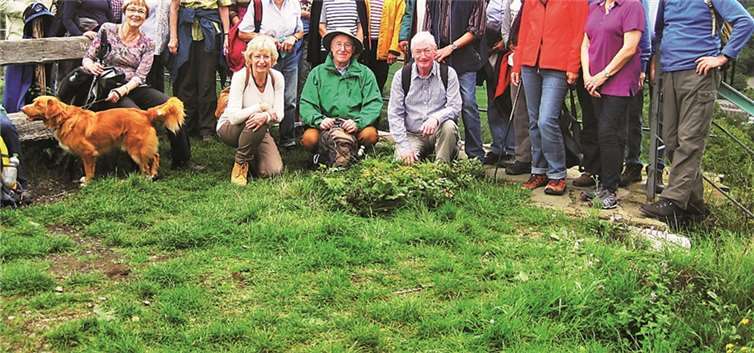 Der Eifelverein Remagen auf dem Gipfel der Saffenburg. privat