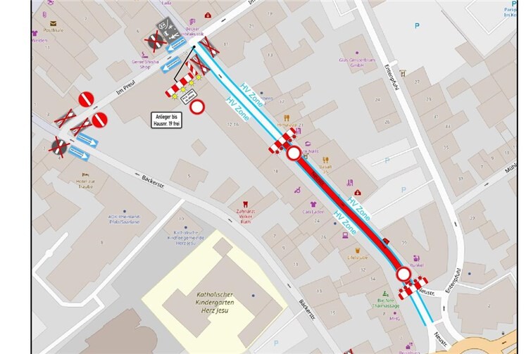 Der Eigenbetrieb Abwasserbeseitigung der Stadt Mayen wird vom 14. Januar bis voraussichtlich 30. Januar zwei defekte Grundstücksanschlüsse in der Neustraße erneuern.Foto:B.A.S. Verkehrstechnik AG