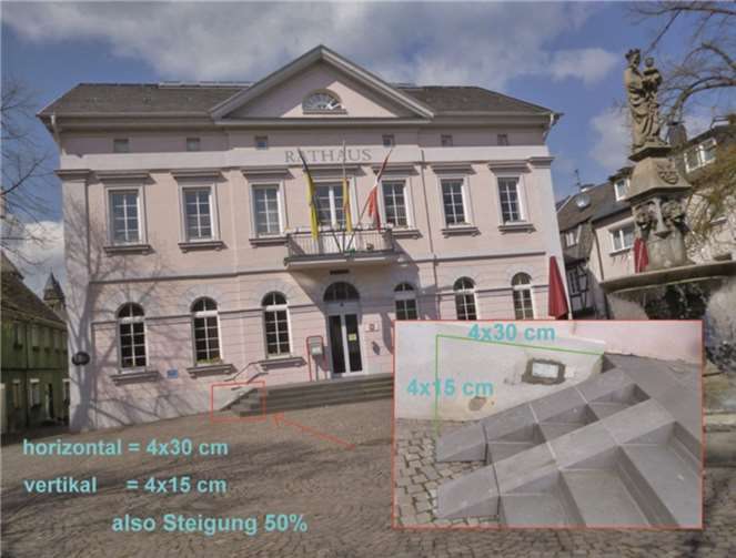 Der Eingang des Rathauses in Remagen. privat