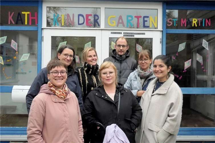 Der Elternausschuss der Kita St. Martin für das Kitajahr 2023/2024: v.l.n.r Sabine Peters, Lisa Frankenberger, Tanja Moser, Wiebke Subai, Christian Clauß, Linda Freese und Christiane Grawe. Es fehlt Oliver Severin. Foto: privat