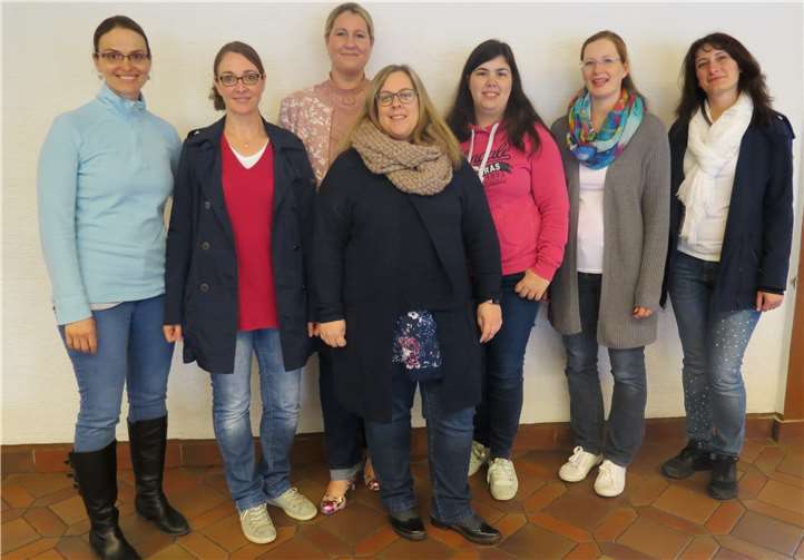 Der Elternausschuss der Kita St Viktor 2018/2019: Andrea Müller de Merino (Schriftführerin + Pressearbeit) v.li.n.re., Carmen Raths (2. Schriftführerin), Simone Streffer (Vorsitzende), Nadine Vallez, Eugenia Sampaio-Connolly (stellvertretende Vorsitzende), Diana Adams und Antonina Scheibel (Geburtstagskasse). Fotos: privat