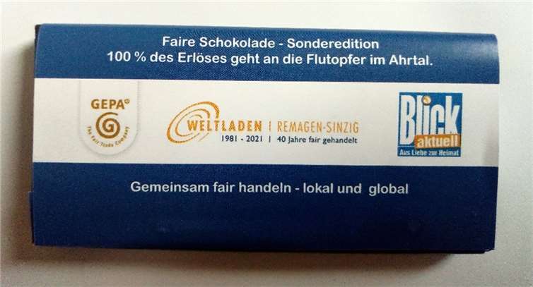 Der Erlös auf dem Verkauf geht zu 100 Prozent an die Flutopfer.