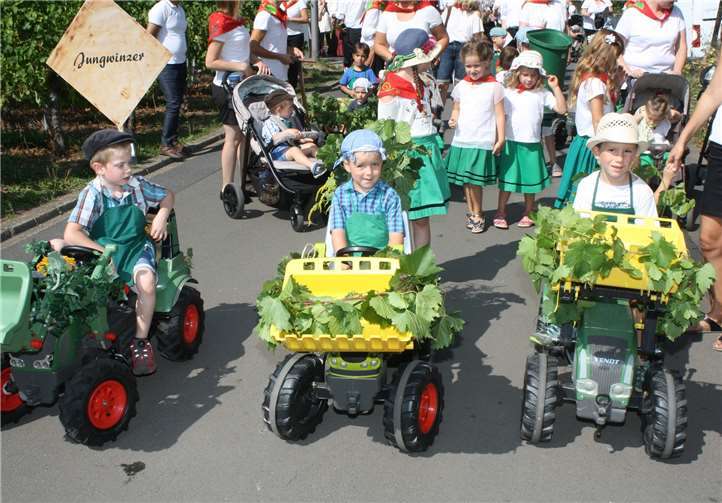 Der Ernscher Winzernachwuchs kann sich sehen lassen. Er war auch heuer mit Freude dabei.