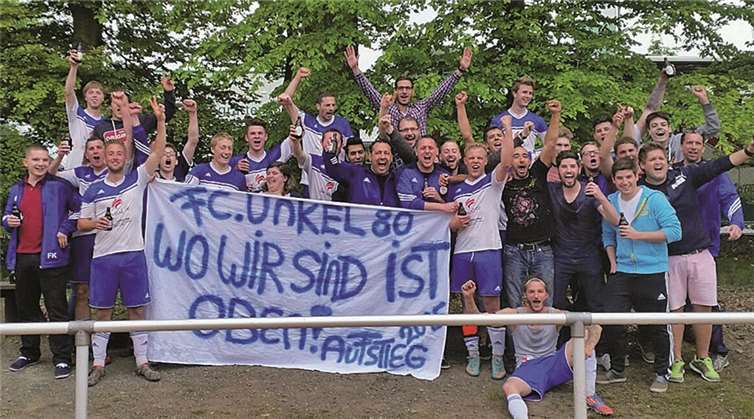 Der FC Unkel 80 schaffte den Aufstieg in die C-Klasse.privat