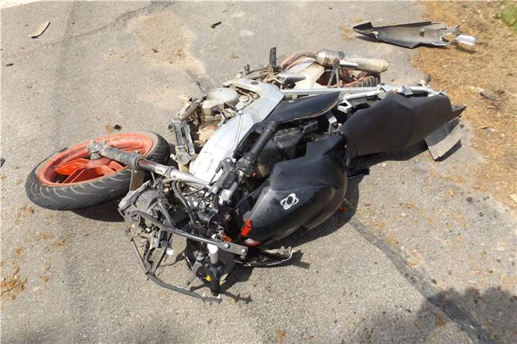 Der Fahrer dieses Zweirades wurde schwer, aber zum Glück nicht lebensgefährlich verletzt.