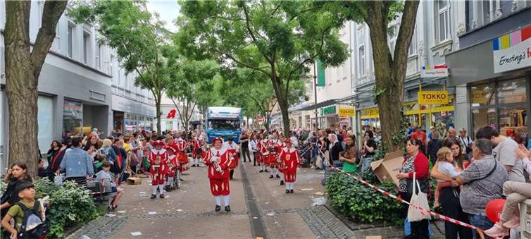 Der Fanfarenzug bei seiner Teilnahme in Crange.  Foto: privat