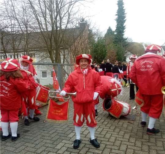 Der Fanfarenzug hatte großen Spaß bei den verschiedenen Zügen. Foto: privat