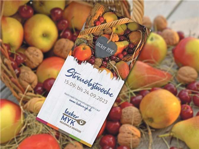 Der Flyer zur „leckerMYK Streuobstwoche“ vom 15. bis 24. September ist da. Foto: leckerMYK