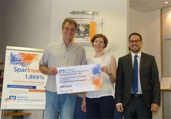 Der Förderverein konnte sich über eine Spende der Volksbank freuen. Foto: privat