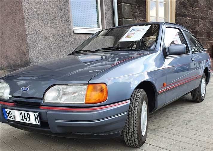 Der Ford Sierra, mit dem Bürgermeister Mohr an der Rallye teilnimmt, wird beim Craft-Festival verlost.  Foto: IG Young-Oldtimer-Neuwied e.V.