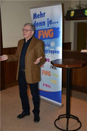 Der Fraktionsvorsitzende der VG-FWG berichtet.