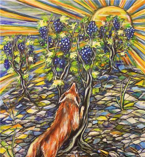 Der Fuchs und die Trauben von Angelika Castelli.Foto: privat