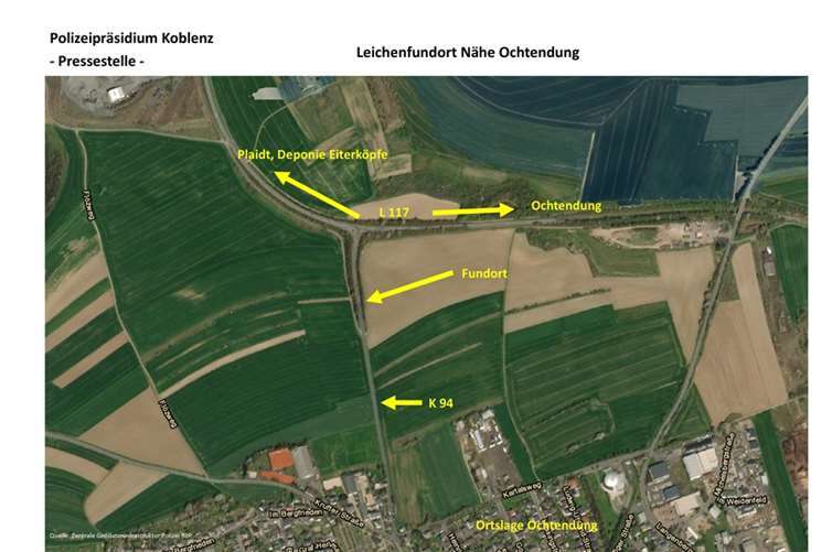 Der Fundort der Leiche. Foto: PP Koblenz