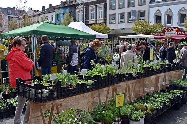 Der Gartenmarkt lädt zum Verweilen ein.Foto: Franz-Josef Dehenn