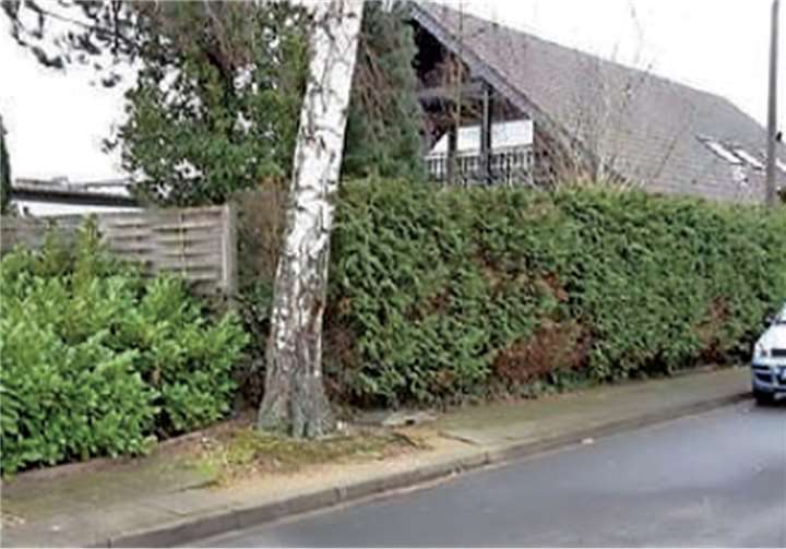 Der Gehweg ist teilsweise nicht mehr passierbar.privat