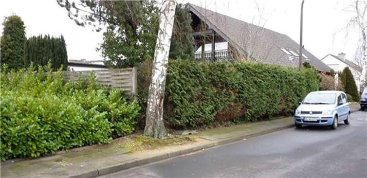 Der Gehweg ist teilweise nicht mehr passierbar.privat