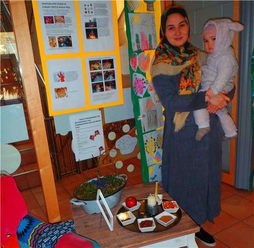 Der Haft-Sin Tisch in der Kita.