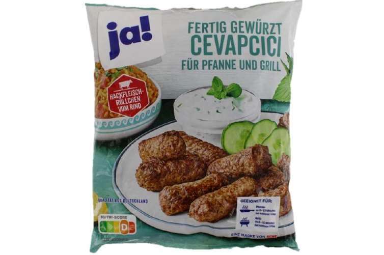 Der Hersteller Tillman‘s Convenience GmbH ruft das Produkt „ja! Cevapcici 1000 g“ zurück. Quelle: lebensmittelwarnung.de