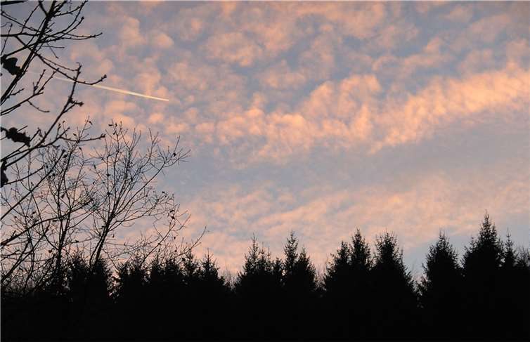 Der Himmel auf dem Heimweg hat uns verzaubert.
