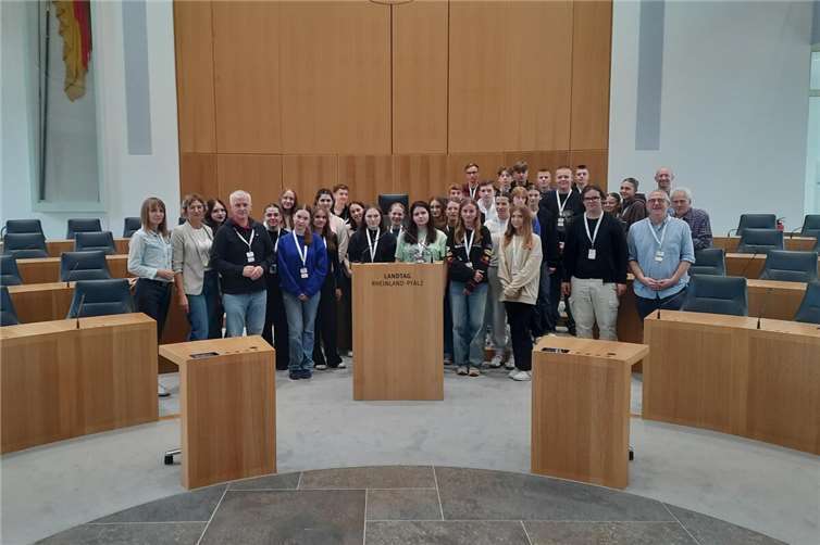 Der Höhepunkt des Tages der Besuch im Mainzer Landtag.Foto: KuBa