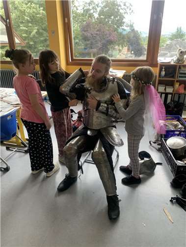 Der Höhepunkt war der Besuch des Ritters Matthias. Foto: privat