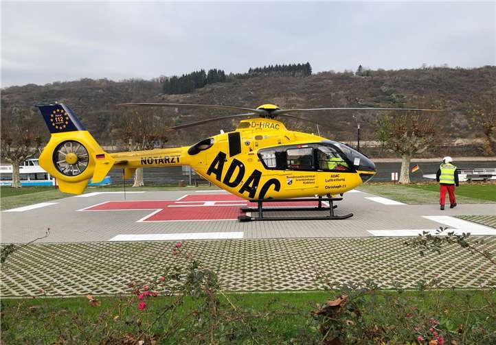 Der Hubschrauberlandeplatz in den Rheinanlagen wurde aktuellen Vorgaben entsprechend erneuert.privat