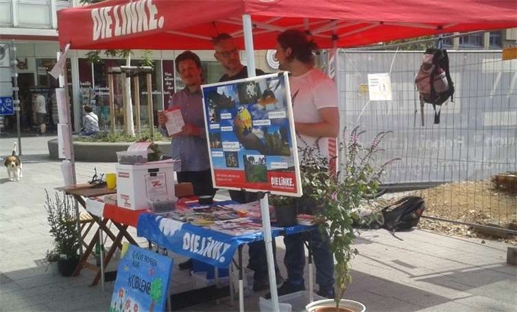 Der Infostand des Linken Stadtverbandes war ein voller Erfolg.privat